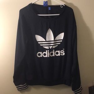 Navy Blue Adidas Crew Neck